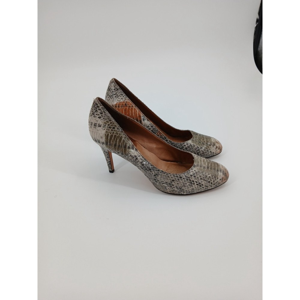 Anthropologie Corso Como Del Pump Heels Shoes Womens 11 Leather Snake Pattern